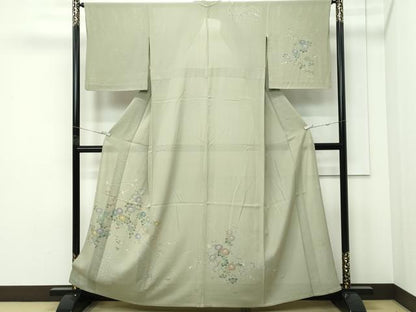 平和屋着物＊夏物 訪問着 絽 秋草文 正絹 逸品 CABF4599rv