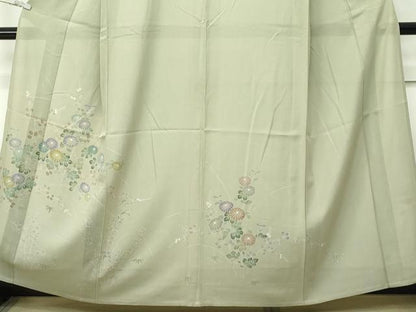 平和屋着物＊夏物 訪問着 絽 秋草文 正絹 逸品 CABF4599rv
