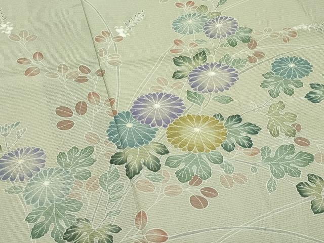 平和屋着物＊夏物 訪問着 絽 秋草文 正絹 逸品 CABF4599rv