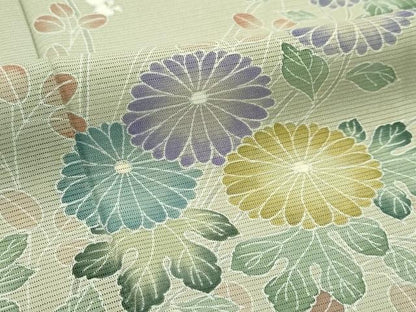 平和屋着物＊夏物 訪問着 絽 秋草文 正絹 逸品 CABF4599rv