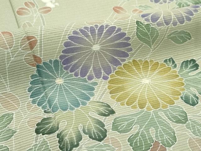 平和屋着物＊夏物 訪問着 絽 秋草文 正絹 逸品 CABF4599rv