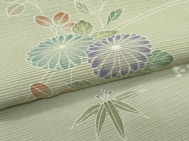 平和屋着物＊夏物 訪問着 絽 秋草文 正絹 逸品 CABF4599rv
