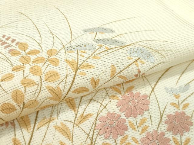 平和屋着物＊夏物 訪問着 絽 刺繍 草花文 暈し染め 金彩 正絹 逸品 CABF4603rv