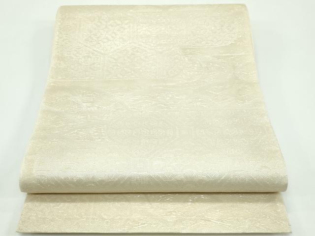 平和屋着物＊夏物 六通柄 本袋帯 亀甲吉祥文 銀糸 正絹 逸品 CABF4610rv