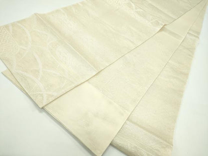 平和屋着物＊夏物 六通柄 本袋帯 亀甲吉祥文 銀糸 正絹 逸品 CABF4610rv