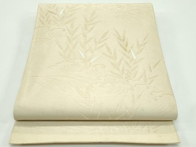 平和屋着物＊夏物 六通柄袋帯 立波草木文 金糸 正絹 逸品 CABF4612rv