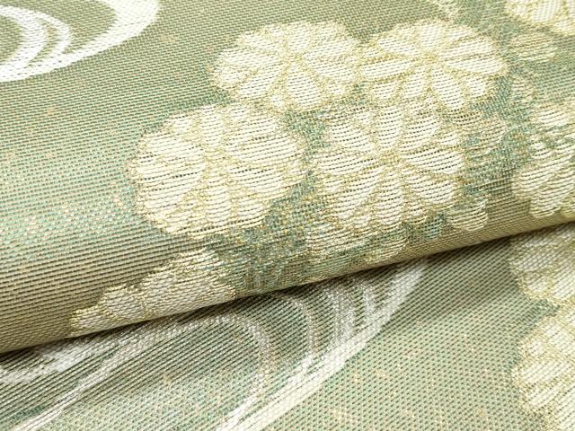 平和屋着物＊夏物 六通柄袋帯 流水菊文 金銀糸 正絹 逸品 CABF4613rv