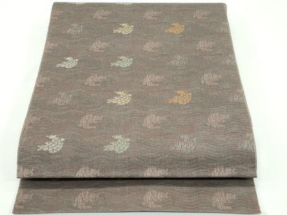 平和屋着物＊夏物 八寸名古屋帯 荒磯 正絹 逸品 CABF4615rv