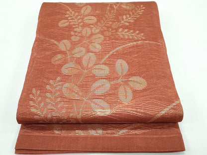 平和屋着物＊夏物　六通柄　本袋帯　萩　金糸　正絹　逸品　CABF4626rv