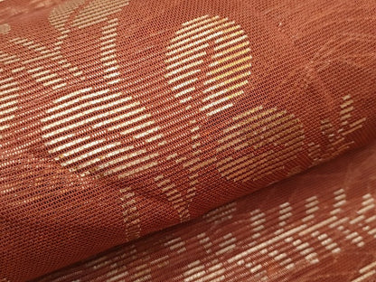 平和屋着物＊夏物　六通柄　本袋帯　萩　金糸　正絹　逸品　CABF4626rv