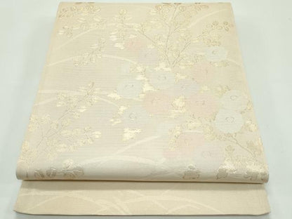 平和屋着物＊夏物 六通柄袋帯 菊 萩 金糸 正絹 逸品 未使用 CABF4634rv