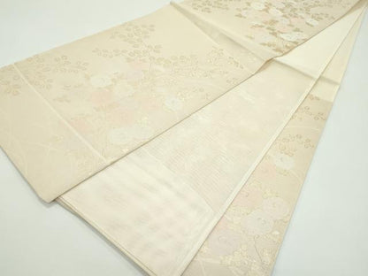 平和屋着物＊夏物 六通柄袋帯 菊 萩 金糸 正絹 逸品 未使用 CABF4634rv