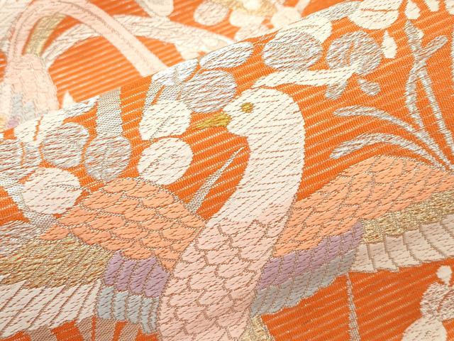 平和屋着物＊夏物 六通柄袋帯 唐織 鳳凰萩文 金銀糸 正絹 逸品 CABF4635rv
