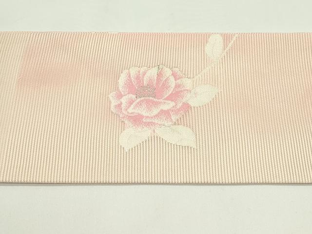 平和屋着物＊夏物 九寸名古屋帯 籬牡丹文 金銀糸 正直屋 正絹 逸品 未使用 CABF4638rv