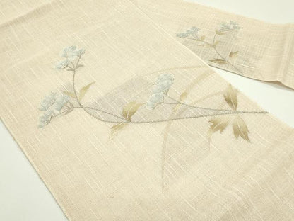平和屋着物＊夏物 八寸名古屋帯 女郎花 正絹 逸品 CABF4639rv