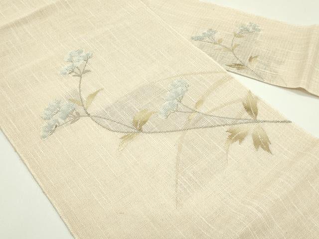 平和屋着物＊夏物 八寸名古屋帯 女郎花 正絹 逸品 CABF4639rv