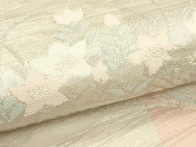 平和屋着物＊夏物 六通柄袋帯 籬秋草文 金銀糸 正絹 逸品 CABF4641rv