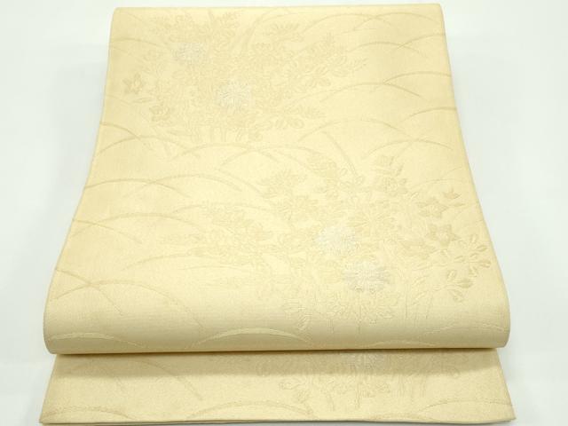 平和屋着物＊夏物 六通柄袋帯 秋草文 金銀糸 正絹 逸品 CABF4648rv