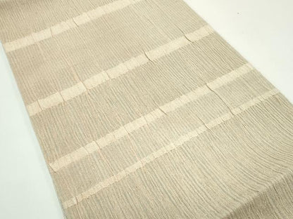 平和屋着物▽両面　全通柄　京袋帯　スリーシーズン　春夏秋　ふくれ織　横段文　正絹　逸品　CABF4649rv