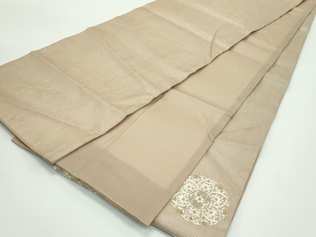 平和屋着物＊夏物 太鼓柄袋帯 総刺繍 正倉院花文 金銀糸 正絹 逸品 CABF4656rv