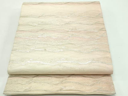 平和屋着物＊夏物 六通柄袋帯 立波文 銀糸 正絹 逸品 CABF4657rv