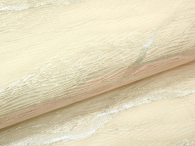平和屋着物＊夏物 六通柄袋帯 立波文 銀糸 正絹 逸品 CABF4657rv
