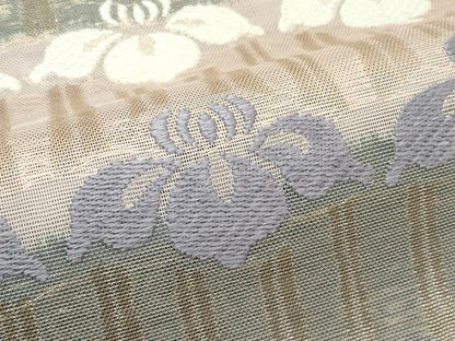 平和屋着物＊夏物 六通柄袋帯 唐織 杜若 金糸 正絹 逸品 CABF4658rv