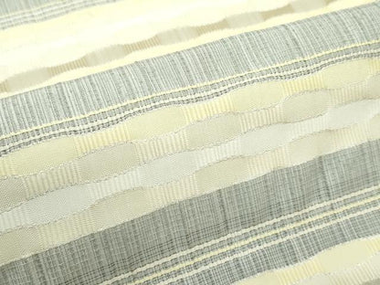 平和屋着物＊夏物 九寸名古屋帯 めがね織 銀糸 正絹 逸品 CABF4664rv