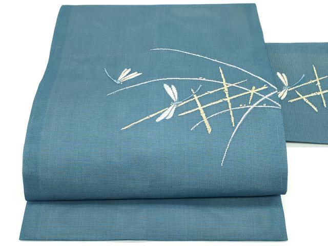 平和屋着物＊夏物 九寸名古屋帯 トンボ 金銀糸 正絹 逸品 未使用 CABF4667rv