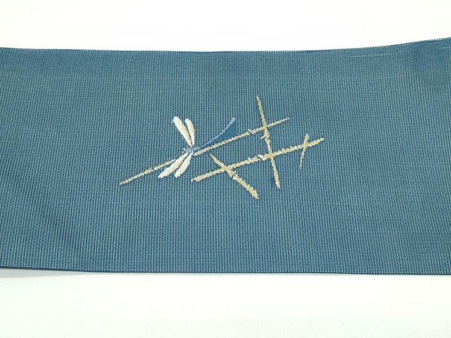平和屋着物＊夏物 九寸名古屋帯 トンボ 金銀糸 正絹 逸品 未使用 CABF4667rv