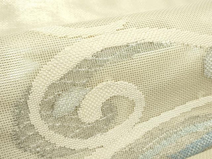 平和屋着物＊夏物　太鼓柄袋帯　立波文　銀糸　正絹　逸品　CABF4671rv