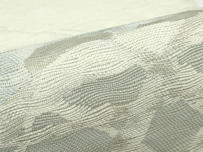 平和屋着物＊夏物　六通柄袋帯　すくい織　流水籬文　銀糸　正絹　逸品　CABF4677rv