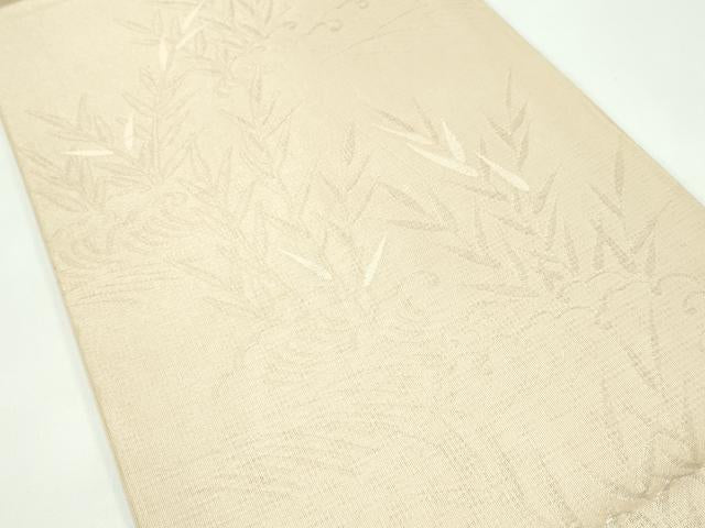 平和屋着物＊夏物　六通柄袋帯　立波草木文　銀糸　正絹　逸品　CABF4678rv