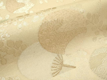平和屋着物＊夏物　六通柄袋帯　団扇　萩　金糸　正絹　逸品　CABF4679rv