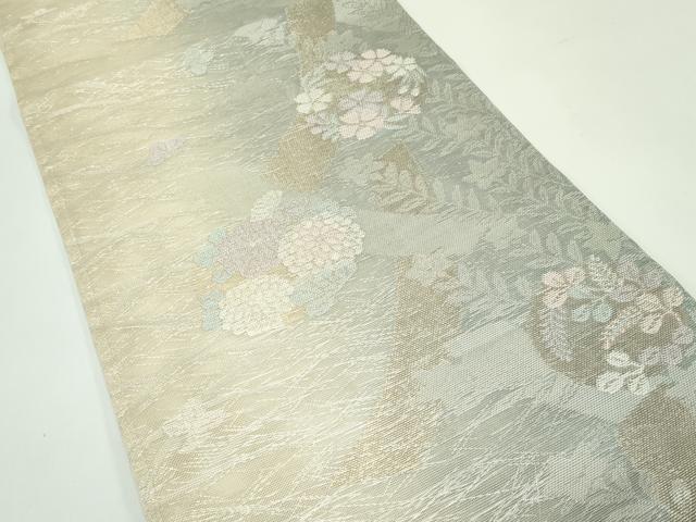 平和屋着物＊夏物　六通柄袋帯　秋草文　金銀糸　正絹　逸品　CABF4680rv