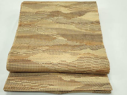 平和屋着物＊夏物 八寸名古屋帯 霞文 正絹 逸品 CABF4682rv