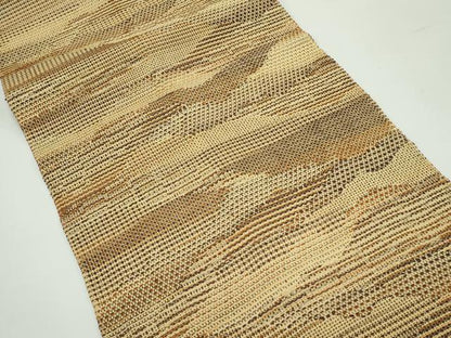 平和屋着物＊夏物 八寸名古屋帯 霞文 正絹 逸品 CABF4682rv
