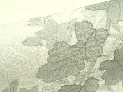 平和屋着物＊夏物 九寸名古屋帯 手描き 秋草文 麻 逸品 CABF4691rv