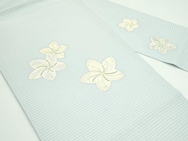 平和屋着物＊夏物 絽塩瀬 九寸名古屋帯 舞花文 銀彩 正絹 逸品 CABF4695rv