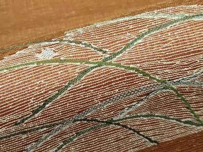 平和屋着物＊夏物　丸帯　露芝文　金銀糸　正絹　逸品　未使用　CABF4700rv
