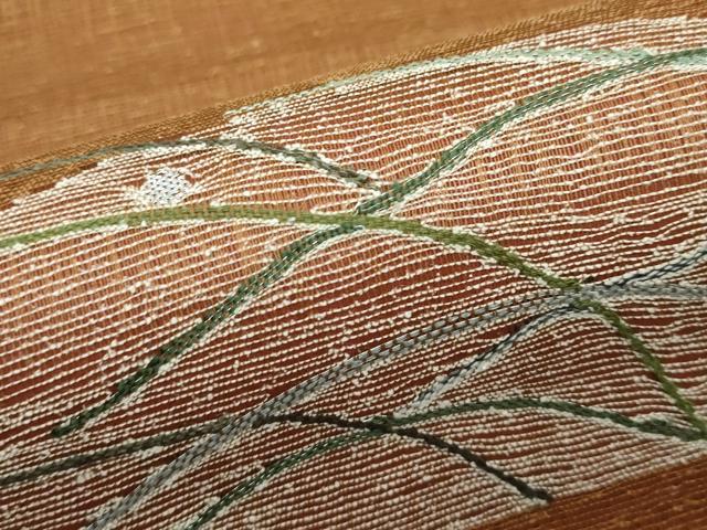 平和屋着物＊夏物　丸帯　露芝文　金銀糸　正絹　逸品　未使用　CABF4700rv