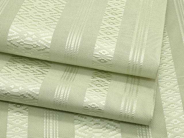 平和屋着物＊夏物　本場筑前博多織　八寸名古屋帯　紗献上　柳鼠色　正絹　逸品　CABF4710rv