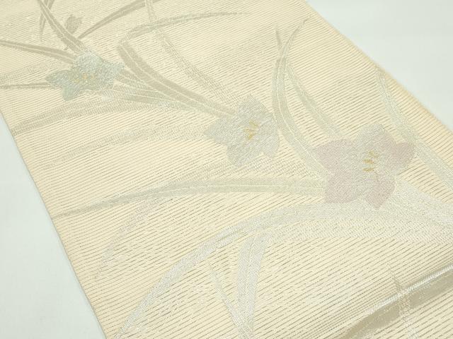 平和屋着物＊夏物 六通柄袋帯 桔梗 金銀糸 正絹 逸品 CABF4718rv