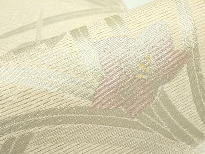 平和屋着物＊夏物 六通柄袋帯 桔梗 金銀糸 正絹 逸品 CABF4718rv