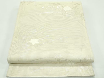 平和屋着物＊夏物　六通柄袋帯　菊　桔梗　銀糸　正絹　逸品　未使用　CABF4719rv