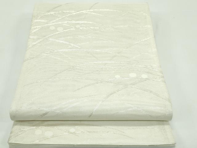 平和屋着物＊夏物 六通柄袋帯 露芝文 銀糸 正絹 逸品 CABF4720rv