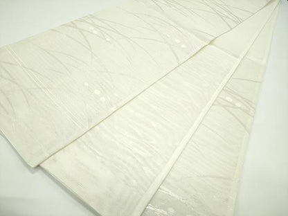 平和屋着物＊夏物 六通柄袋帯 露芝文 銀糸 正絹 逸品 CABF4720rv