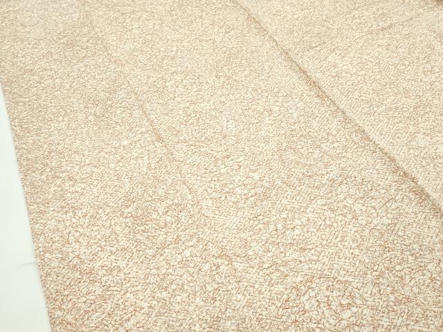 平和屋着物▽上質な小紋　単衣　紗綾形草花丸文　正絹　逸品　CABF4724rv