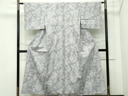 平和屋着物▽上質な紬 　単衣　 南天文　正絹　逸品　未使用　CABF4727rv