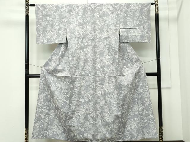 平和屋着物▽上質な紬 　単衣　 南天文　正絹　逸品　未使用　CABF4727rv